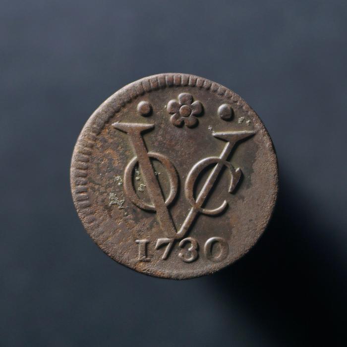 Uang Koin Kuno VOC 1 Duit Holland Tahun 1730 Nederlandsch Indie