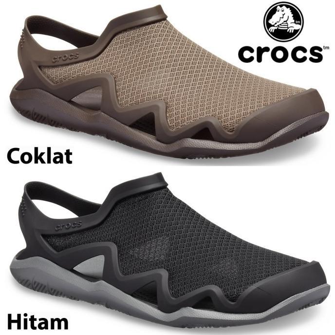 Crocs / Crocs Pria / Sepatu Sandal Crocs / Crocs Swifwater Mesh Wave