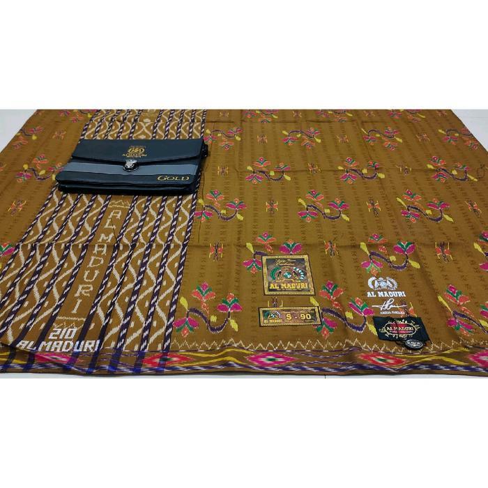 Sarung Al-Maduri Tmc Full Sutra Songket Timbul Halus Motif Kembang Bhs Muslim Dewasa High Quality