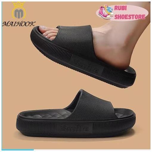 Sandal Pria Karet Kekinian Casual Murah Empuk Sendal Selop Pria Jelly Sslip on Remaja Cowo Korea EVA