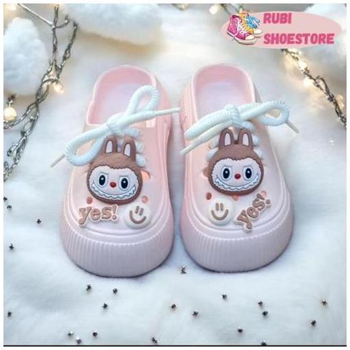 sandal selop anak perempuan motif labubu sandal viral [Rubi Shoestore]