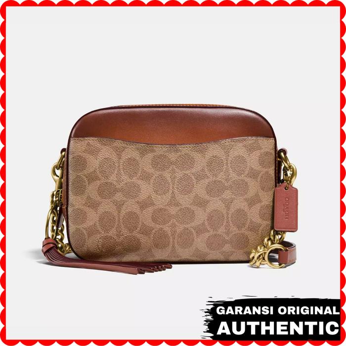 Tas Selempang Coach Wanita Camera Bag In Signature Canvas Original Store Branded Authentic