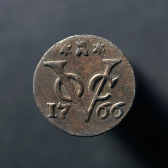 Uang Koin Kuno VOC 1 Duit Zeeland Tahun 1766 - Nederlandsch Indie