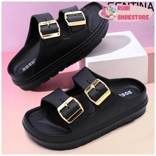 Sandal Wanita Kekinian Wedges Sandal Jelly Wanita Tinggi Sandal Fuji Wanita Korea [Rubi Shoestore]