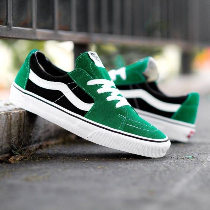 Sepatu Vans Sk8 Low  'Black / Green'