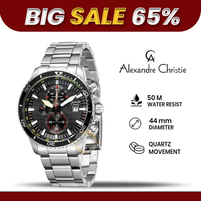SALE Jam Tangan Pria Alexandre Christie AC 6482 MC BSSBA Original Resmi