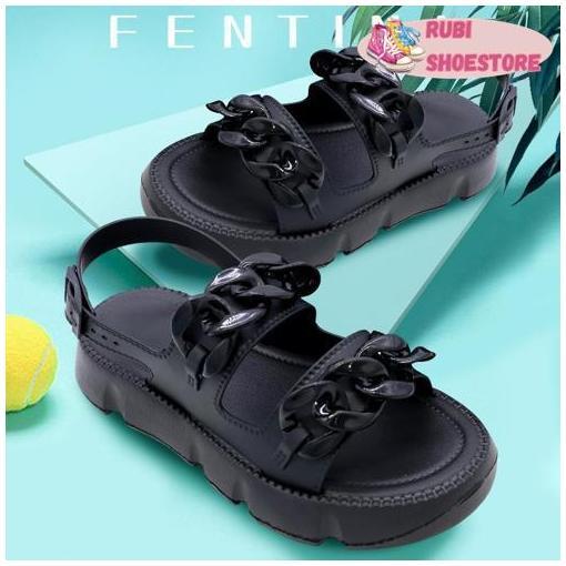 Sandal Platform Wanita Sandal Olahraga Kasual Sepatu Flat Tinggi Sandal Matsuke Thick Sole dan Slipp