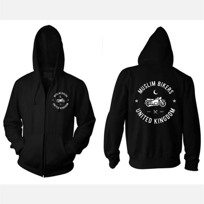 jaket muslim bikers uk hoodie zipper sweater