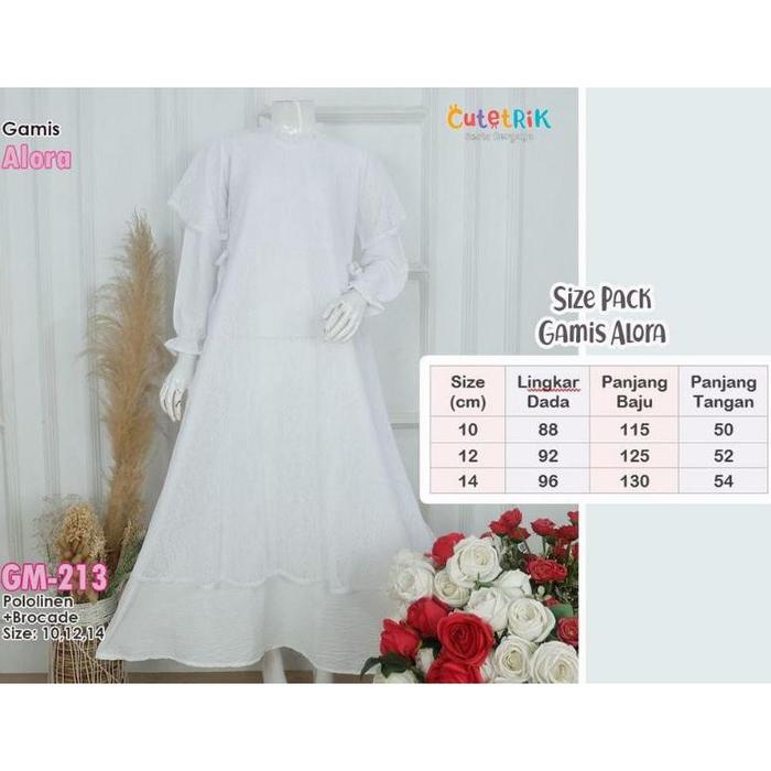 Terlaris GAMIS PUTIH BROCADE TEEN SERIES KOREAN LOOK GAMIS BROKAT PUTIH ANAK TANGGUNG DAN REMAJA A L
