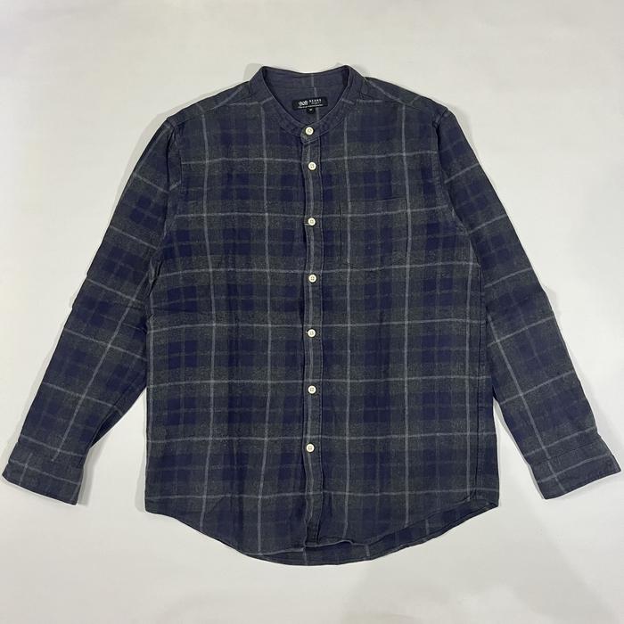 Beams Heart Japan Cotton Flannel Shanghai Collarless Shirt no Muji Uniqlo U Carhartt Dickies Supreme