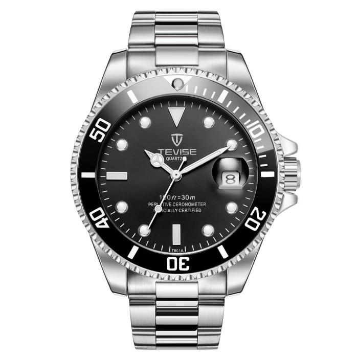 Tevise T801Quartz mens watch jam tangan pria high quality submariner original
