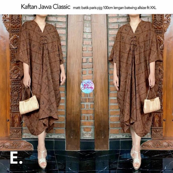 Baju Batik Wanita Kaftan Modern Dress Tunik Jw Cl 2 Paris -Mg