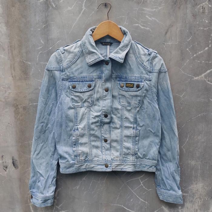 jaket trucker barbour jeans denim second