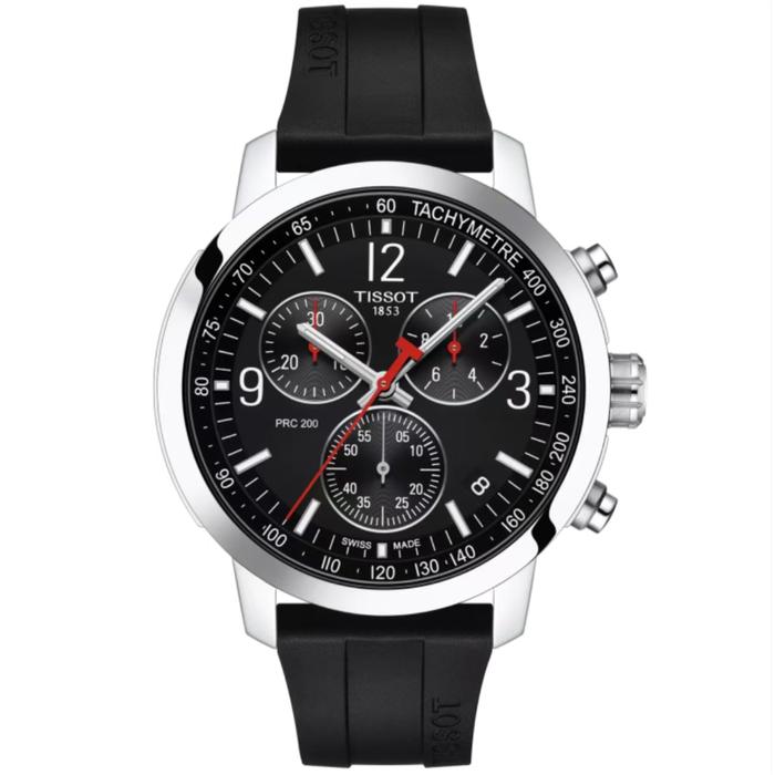 Tissot PRC 200/PRC200 Chronograph Quartz Watch Jam tangan pria Original T114.417.17.057.00