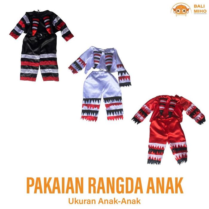 ADA Pakian Rangda Anak - Kostum Rangda Anak Anak 1 set - Baju Barong Anak Kecil - Baju Rangda Bali -