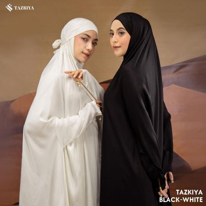 MUKENA TAZBIYA TERUSAN HAJI & UMRAH TAZKIYA SERIES KATUN RAYON SATIN