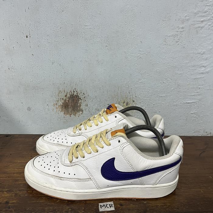 Sepatu second ori nike court vision low white electro purple size 41