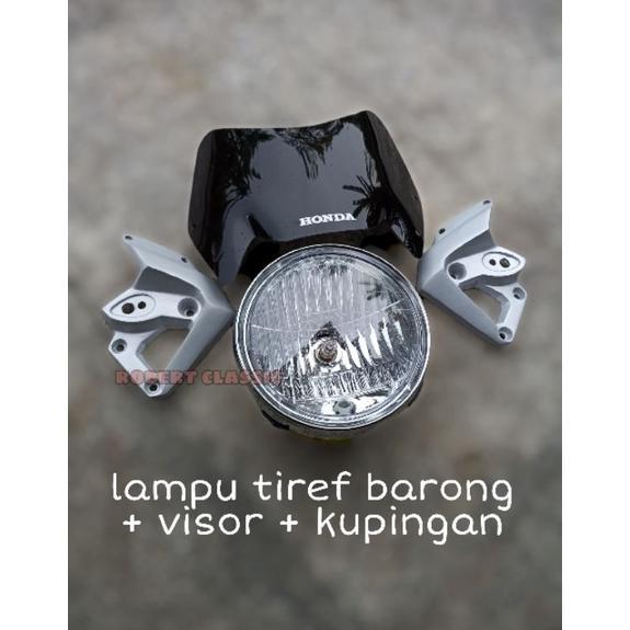 ADA 01 visor tiger revo tiref barong set kupingan lampu depan headlamp assy
