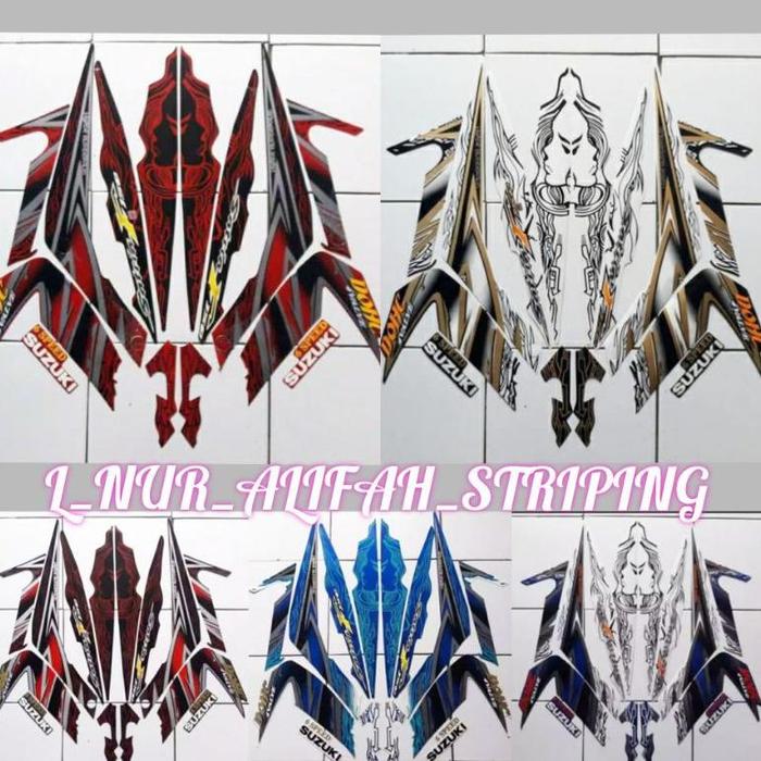 ADA STICKER STRIPING LIS LES POLET BODY MOTOR SUZUKI SATRIA FU 150 BARONG 2011