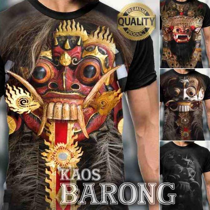 ADA Kaos BARONG Bali Culture Baju Leak RANGDA Tshirt Balinese Dance Etnik Distro Barongan Dewasa dan