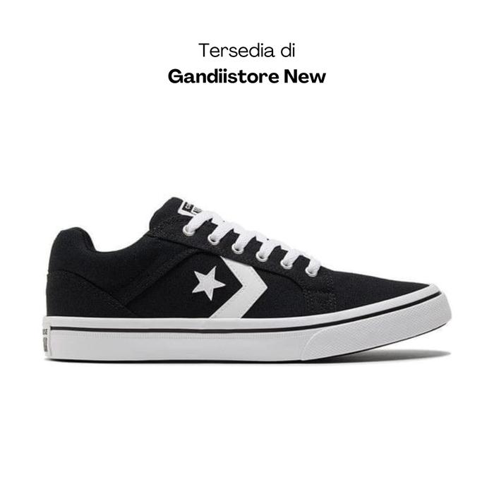Sepatu Sneakers Pria Converse El Distrito 2 Ox 167008C Black White Men