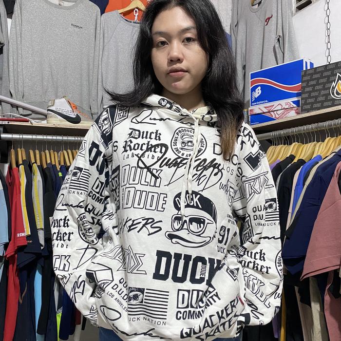 B ONE SOUL DUCK DUDE QUACKER FULL PRINT HOODIE