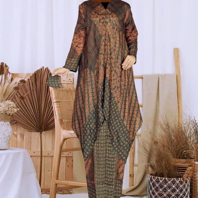 Stelan Gamis Batik Viscose Batik Viscose Semi Sutra