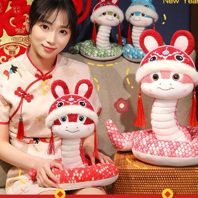 ADA Boneka Gantung Ular Tiruan, Boneka Dekorasi Zodiak Gaya Nasional Lucu Bagus, Boneka Gantung Ular