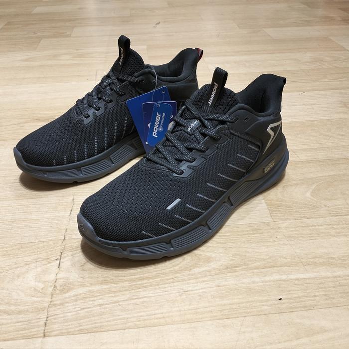 Sepatu Olahraga Pria Bata Power Terbaru Bahan Rajut Awet dan Nyaman Sepatu Lari Ringan Warna Hitam