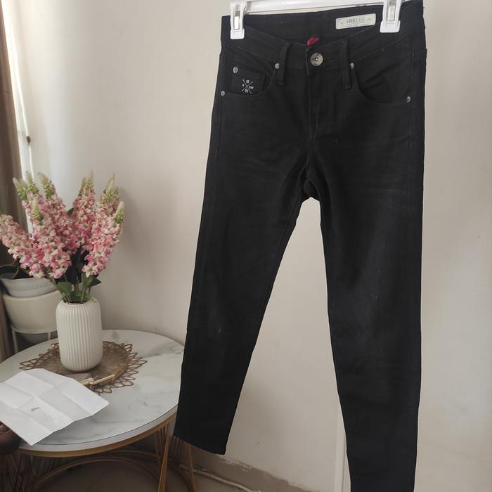 Preloved Logo Jeans series Raw Denim Black