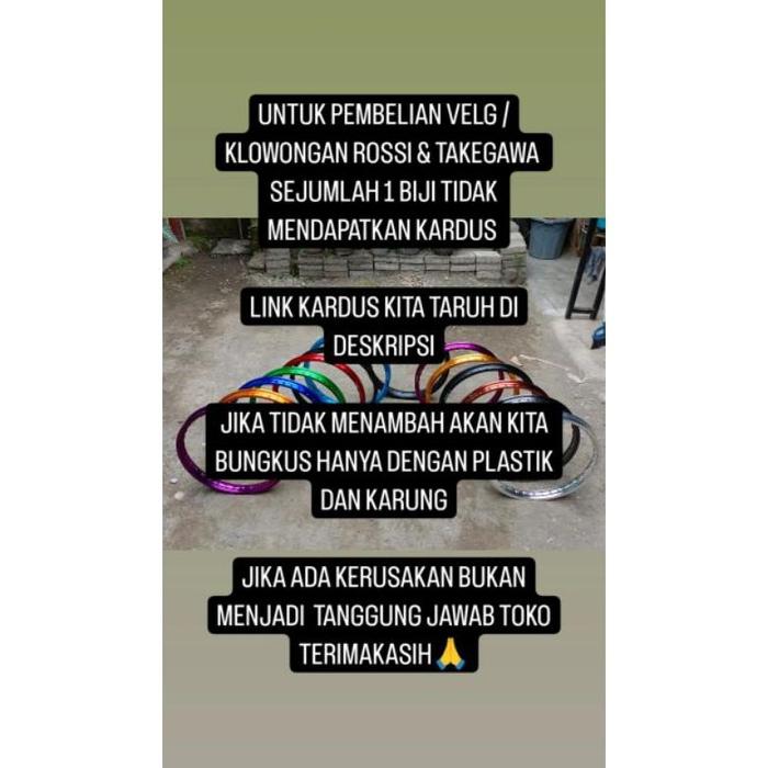 PROMO HEMAT VELG VROSSI COPY RCB DEPAN SAJA PNP CB GL MP TIGER YAMAHA HONDA