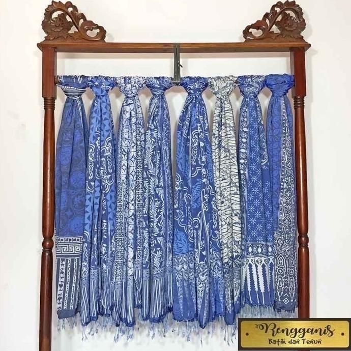 Scraft Winter Syal Batik Biru