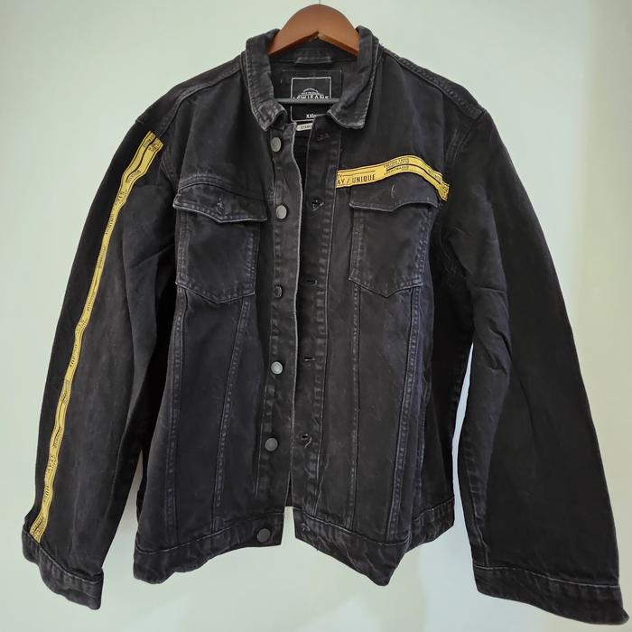 PRELOVED Jaket jeans / denim pria original brand LCW Jeans warna hitam size XXL