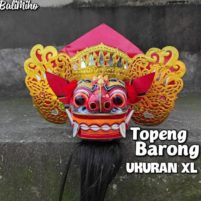 ADA Tapel Barong Ket Ukuran XL BIG - Topeng barong Ket - Tapel Barong - Barong Kayu - Barong ukuran
