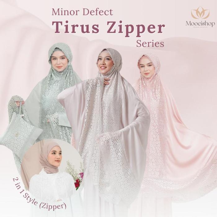 Mooeishop Mukena Minor Defect Tirus Zipper Series New