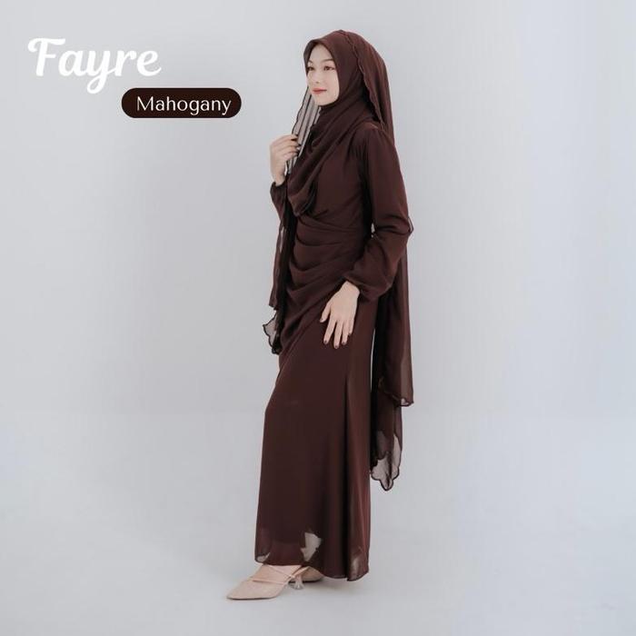 READY!! Fayre Dress - Dres Drapery Malay Melayu Simpel Elegan | SABIHA.ID