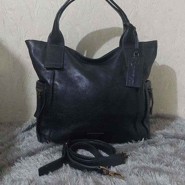 Tas Fossil Emerson Hitam Original