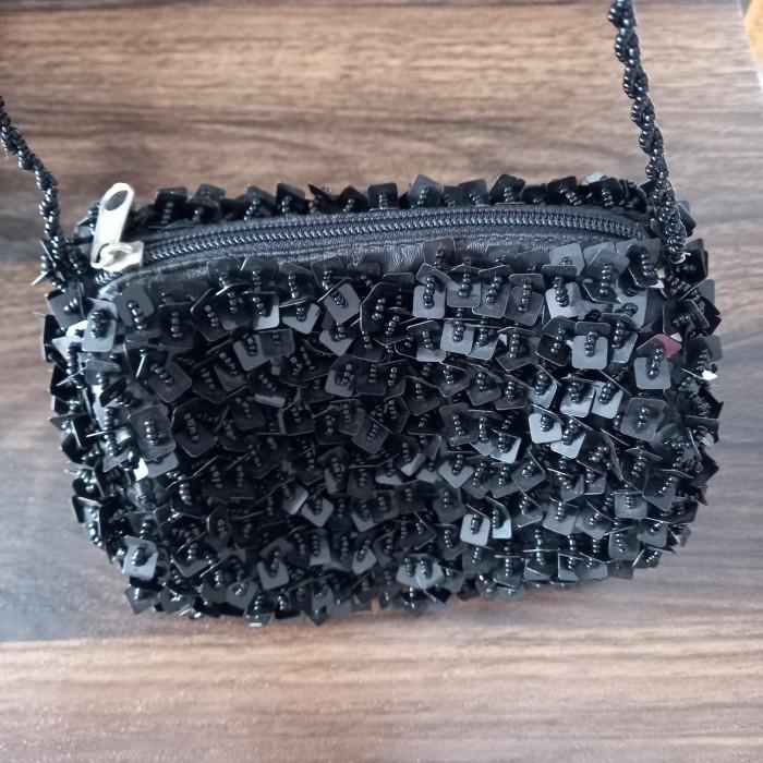 handbag wanita tas buat kondangan wanita elegan pesta atau hangout warna hitam mute handmade