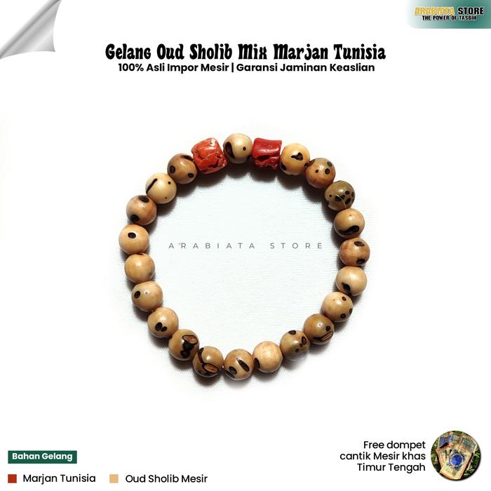 Gelang Oud Sholib Mesir Mix Marjan Tunisia Natural