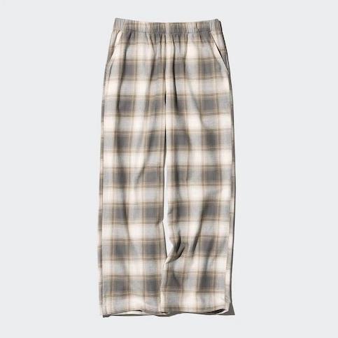 Uniqlo Women Pants Celana Panjang Flannel Wanita Beige
