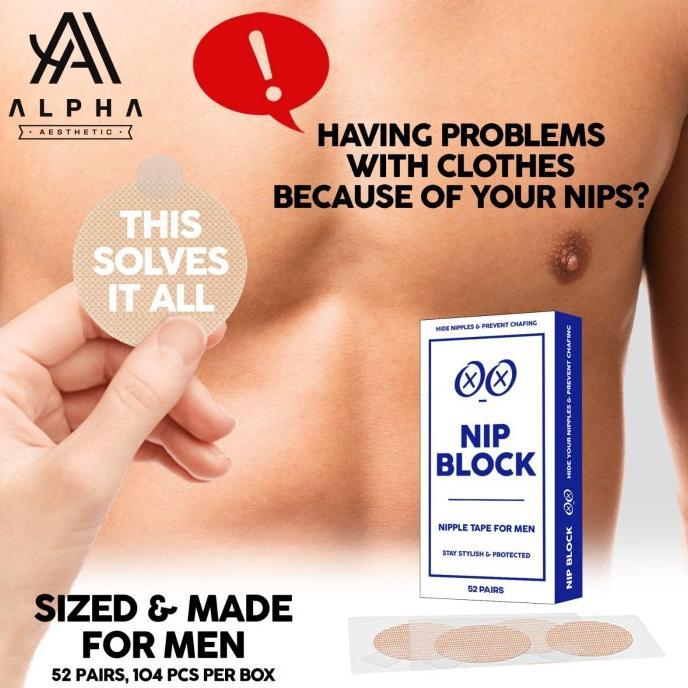 NIP BLOCK Men Hide Cover Care Tape Penutup Puting Mr Nipple
