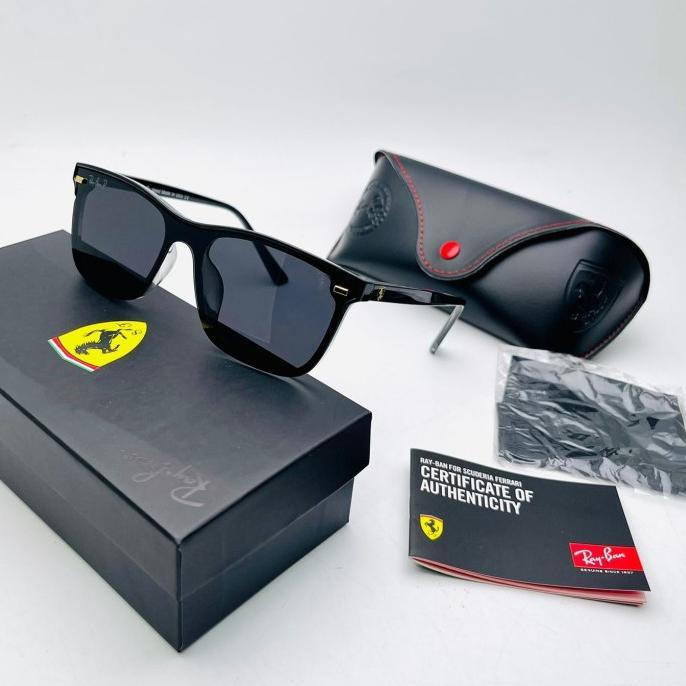 new kacamata sangglass hitam RAYBAN006 edition FERRARI 7720 polarized + UV400 antiradiasi / kacamata