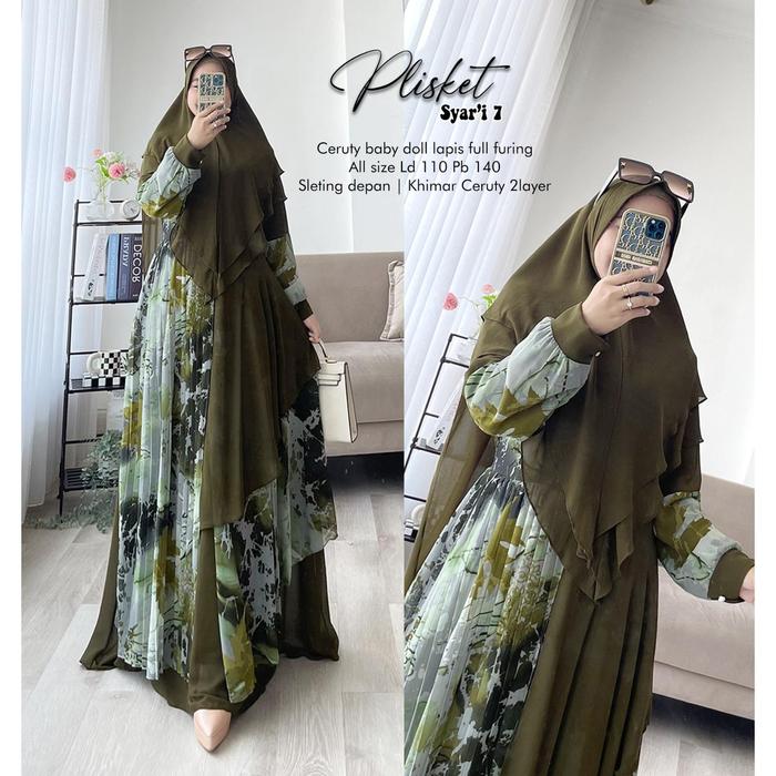 Humaira99 Gamis Syari Muslim Dress Hijab Muslimah Atasan Wanita Longdress Busui Terbaru Terlaris Pes