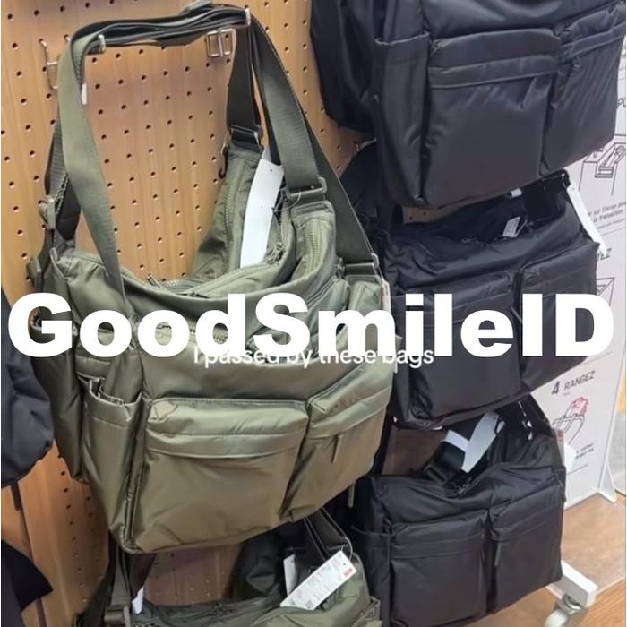 SALE!! Tas Bahu Multi Saku Pocket Shoulder Messenger Bag Pria Wanita Unisex UNIQLO