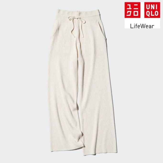 Uniqlo Celana Rajut Ribbed Washable