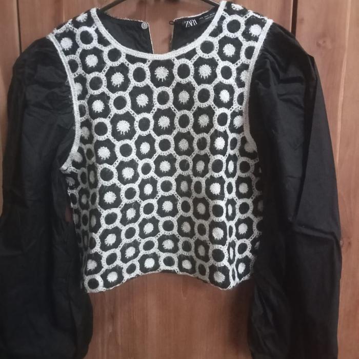 atasan zara crop preloved