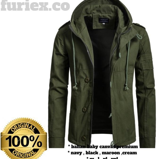 Jaket pria parka FRX Bloosey jaket hoodie keren babycanvas/best produk