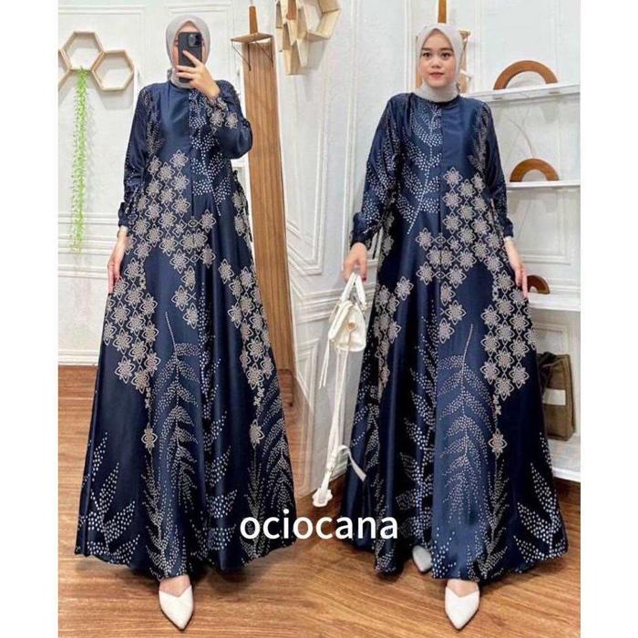 GAMIS SILK TEBAL LICIN MENGKILAT MOTOF KIAMA TERBARU