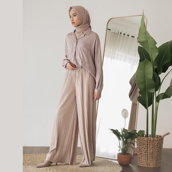 Kirana By Aska Label - Celana Plisket Dengan Pinggang Karet