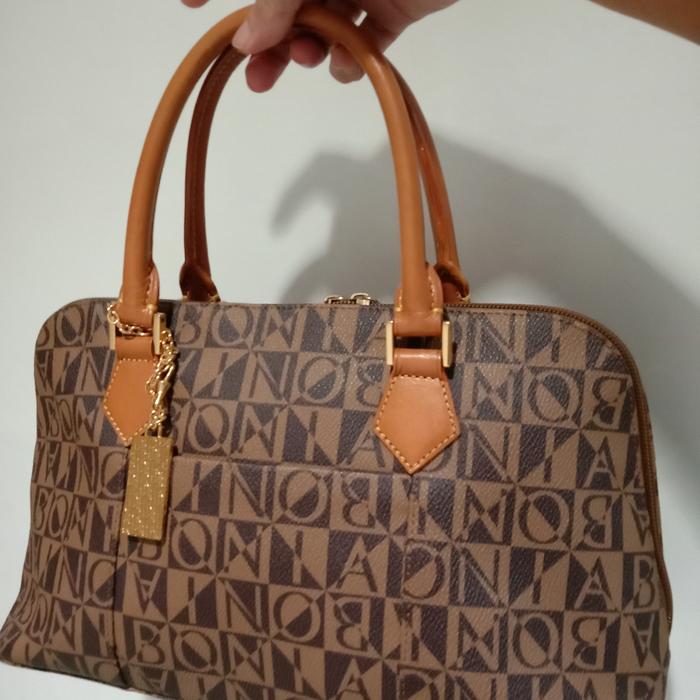 Bonia Tas Bonia Original Monogram Coklat